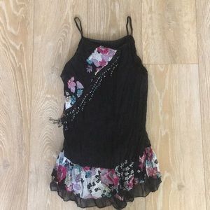 Black unique beaded tank